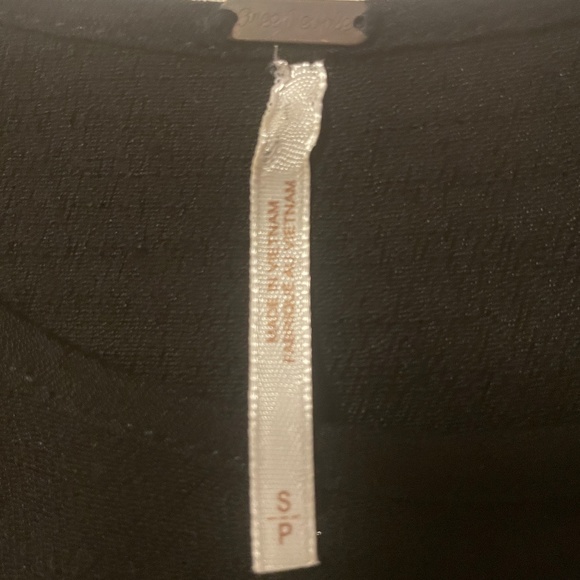 Free People Crinkle Look Through Top, Black, Size Small - Picture 9 of 11